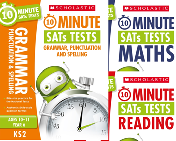 YEAR 6 10 MINUTE TESTS [3 BOOKS] KS2 SATS ENGLISH, GPS & MATHS