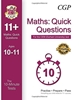 CGP CEM 11+ 10 minute Quick Maths Questions Age 10-11 Book 1