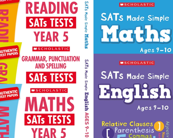 Scholastic Year 5 Exam Revision Pack [5 BOOKS] KS2 SATs revision guides and practice tests for Maths and English